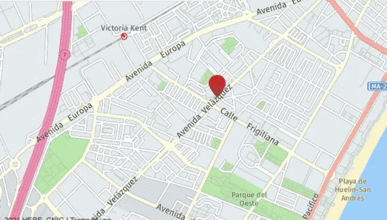 Mapa de localización de Mujeresconclase en Avenida de Velázquez 24, Málaga